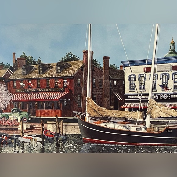 Afternoon at City Dock by Larry S. Anderson - Picture 3 of 5